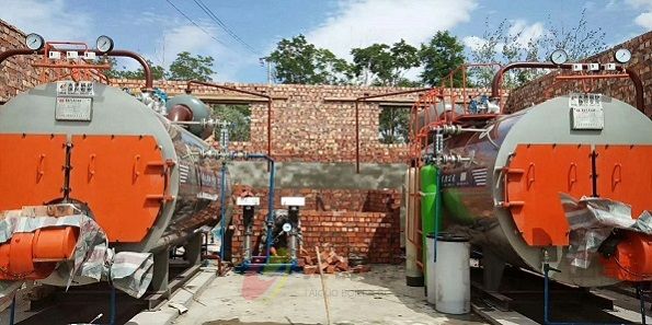 贵州酒厂锅炉施工现场